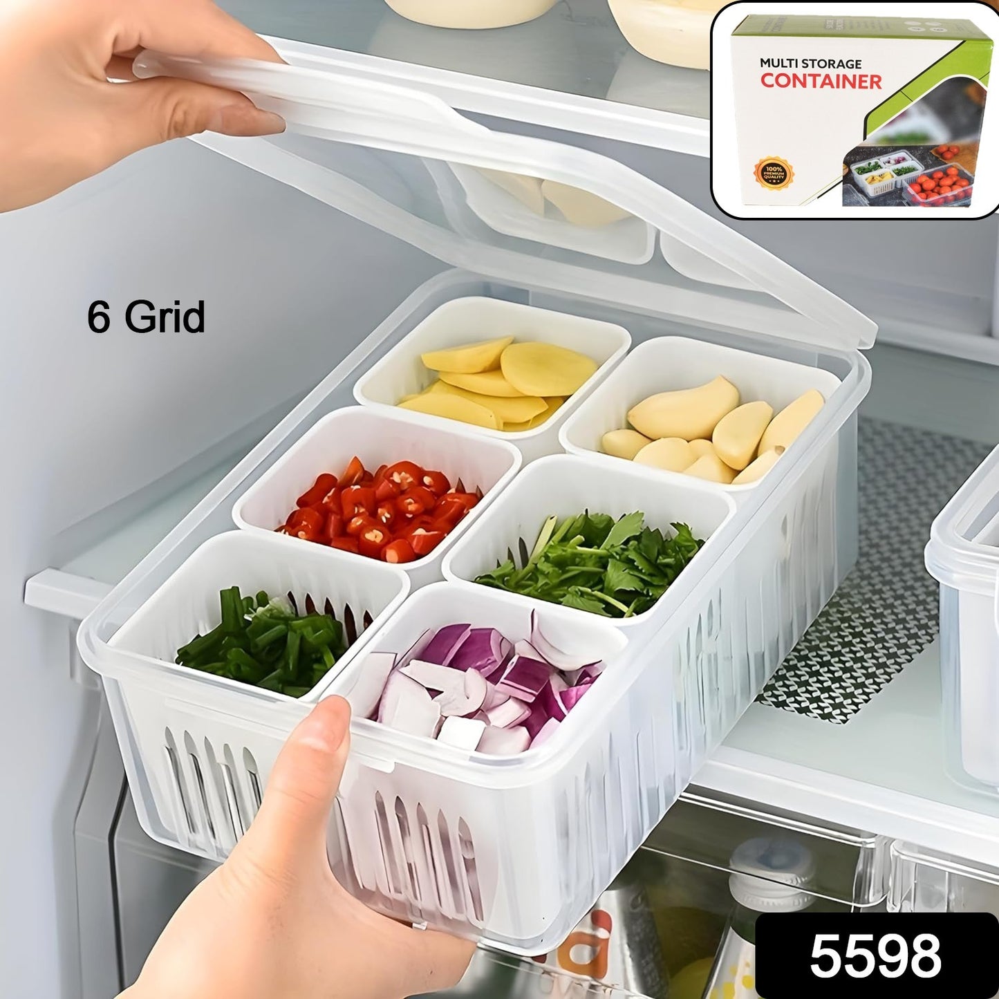Fridge Storage Boxes Freezer Storage Containers Container For Kitchen Storage Set Storage In Kitchen Vegetable Storage Draining Crisper Refrigerator Food Box (1 Pc)
