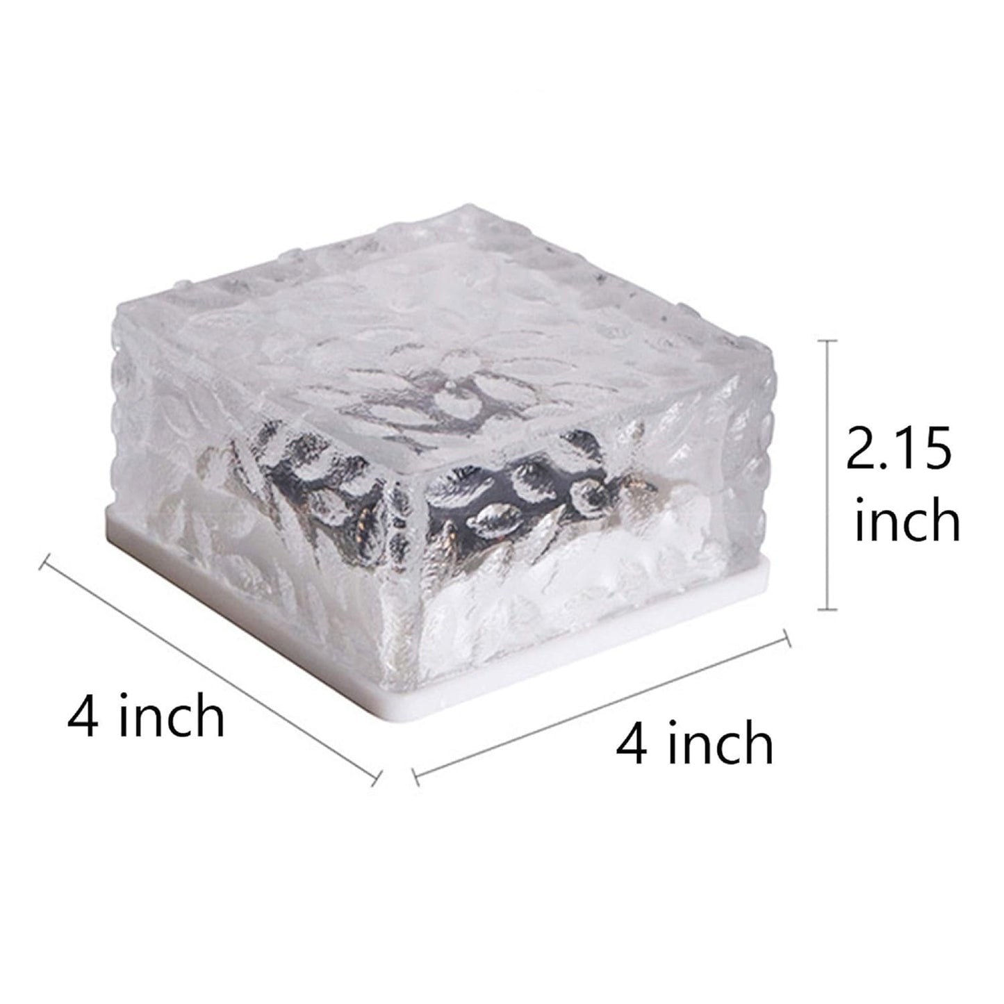 Solar Ice Cube Shaped Garden Light Ice Cube Shaped Garden Warm Light Outdoor Solar Garden Decorative Lights For Walkway Pathway Backyard Christmas Decoration Parties