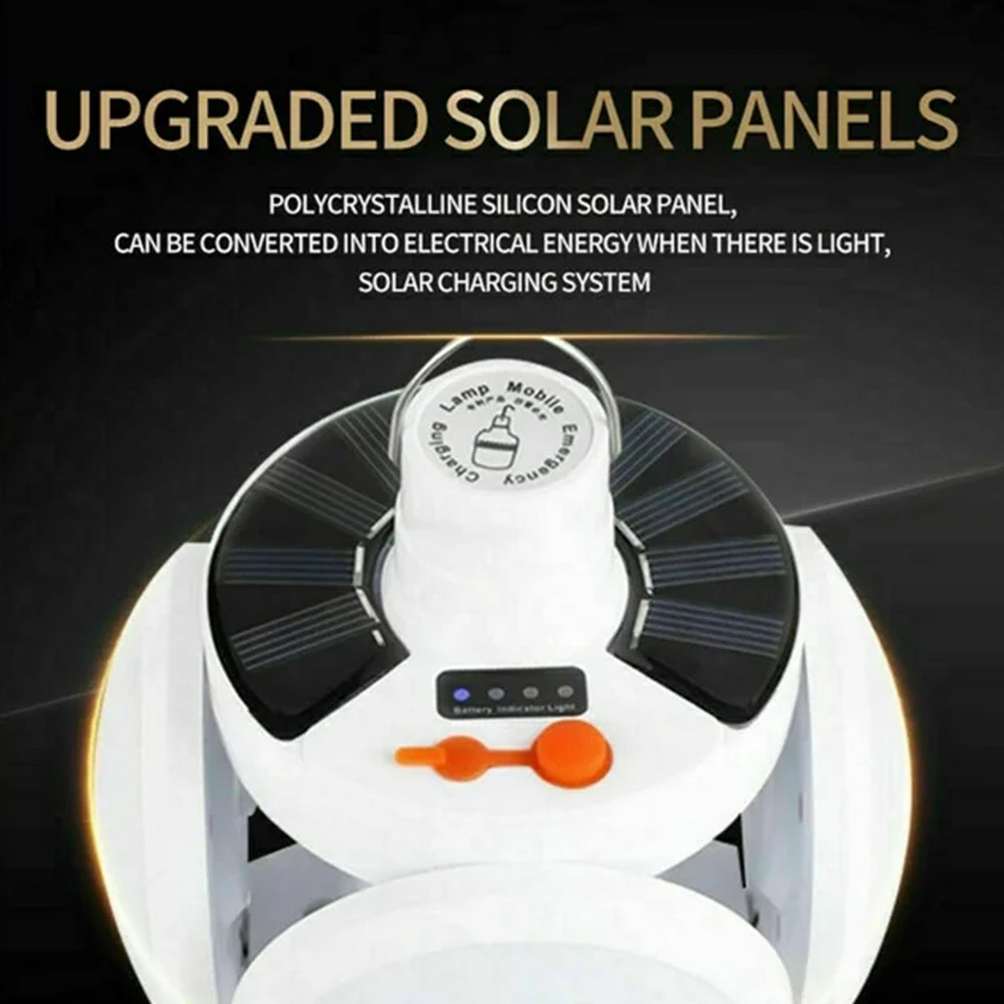 Solar Multi-functional Emergency Led Light Bulb With Usb Charging Led Camping Lamp Camping Lamp Usb Rechargeable 5 Brightness Light Modes Foldable Camping Light Sos Ip65 Waterproof Camping Light Blackout Emergency Equipment Camping Gadgets