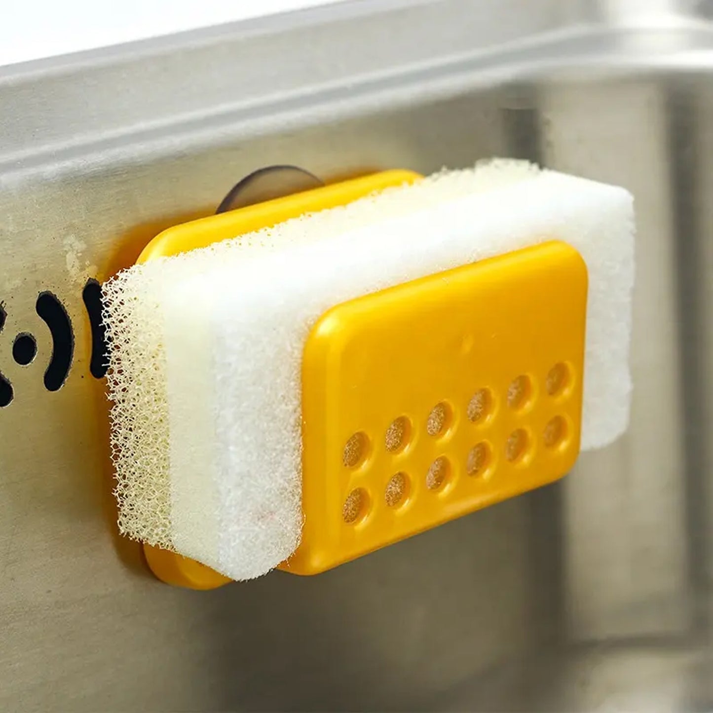 Self Adhesive Sponge Holder No-drilling Soap Holder For Shower Bathroom Kitchen Sponge Holder - Kitchen Sink Organizer - Sink Caddy - Soap Holder - Spoon Rest - Multipurpose Use