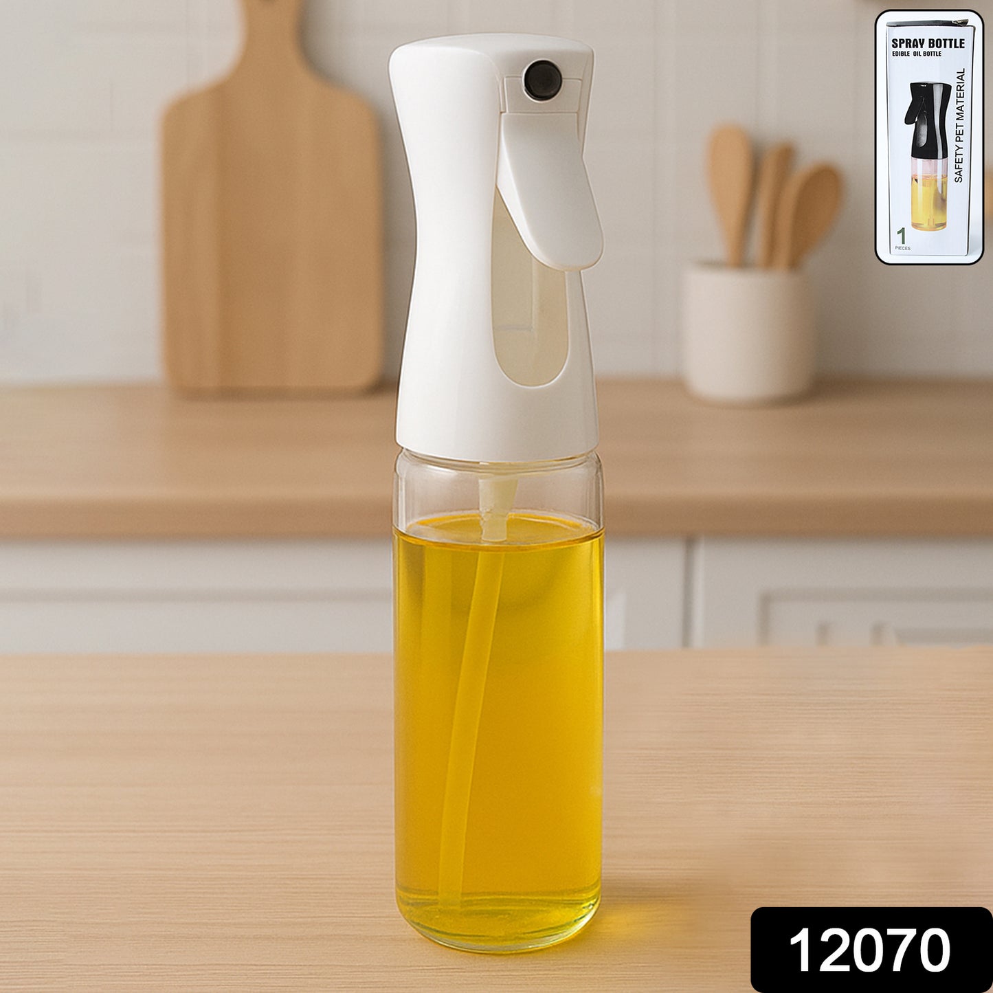 Plastic Oil Spray Bottle - Versatile Kitchen Gadgets (250 Ml Approx With White Box)