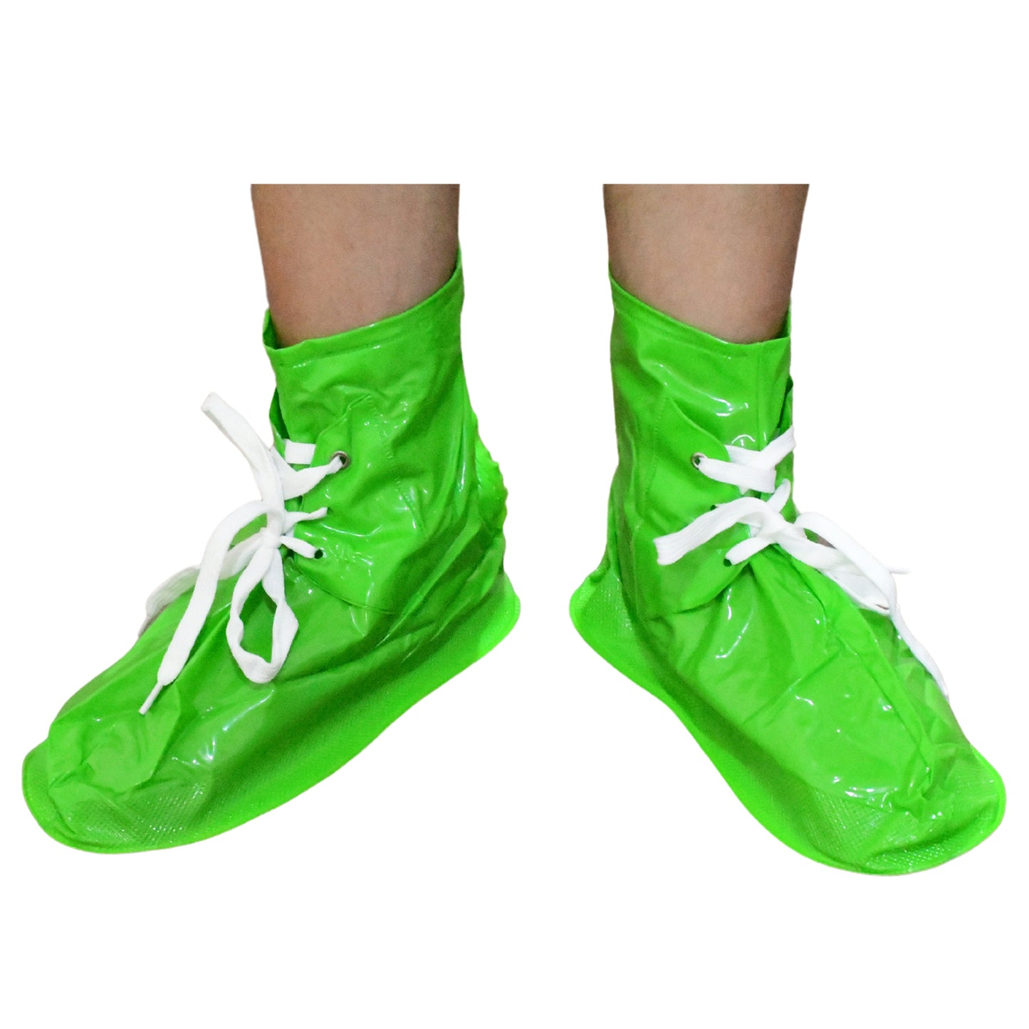 Plastic Shoes Cover Reusable Anti-slip Boots Zippered Overshoes Covers Shoe Laces Waterproof Snow Rain Boots For Kids Adult Shoes For Rainy Season (1 Pair)