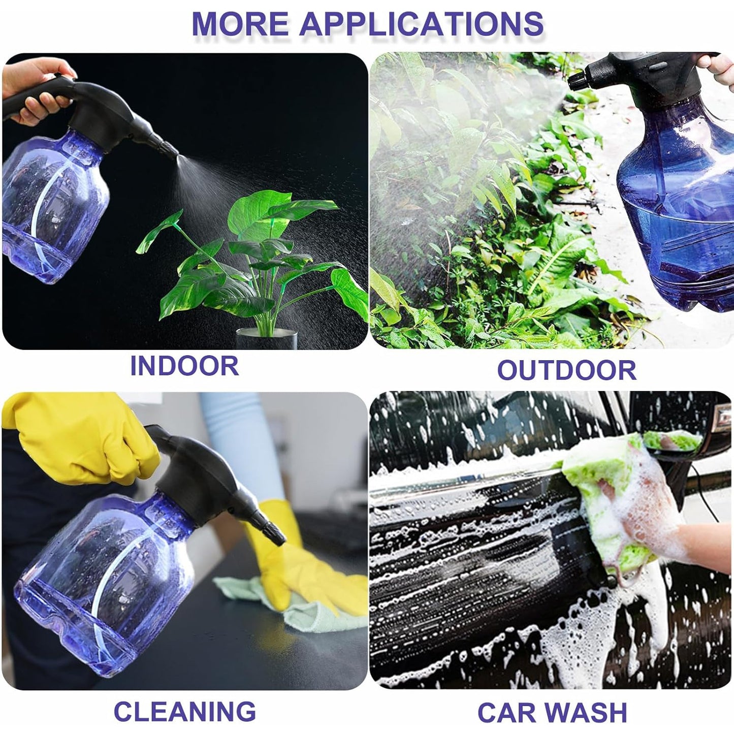 Electric Spray Bottle 3l Garden Sprayer Automatic Watering Can Rechargeable Battery Powered Sprayer For Garden Fertilizing (1pc 3ltr.)