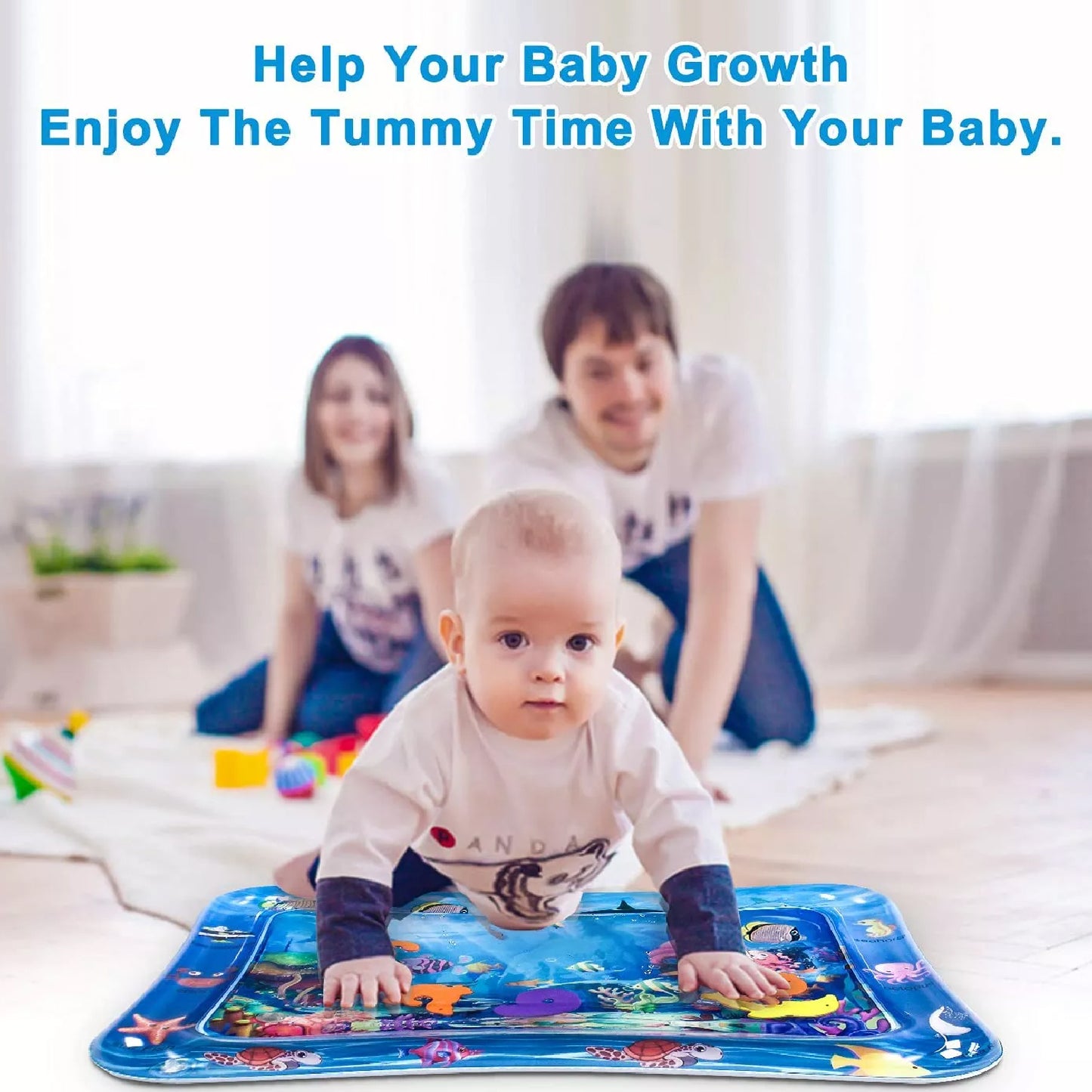 Baby Water Mat Inflatable Baby Play Mat Activity Center For Infant Baby Toys 3 To 15 Months Baby Gifts For Boys Girls(Assorted Design)