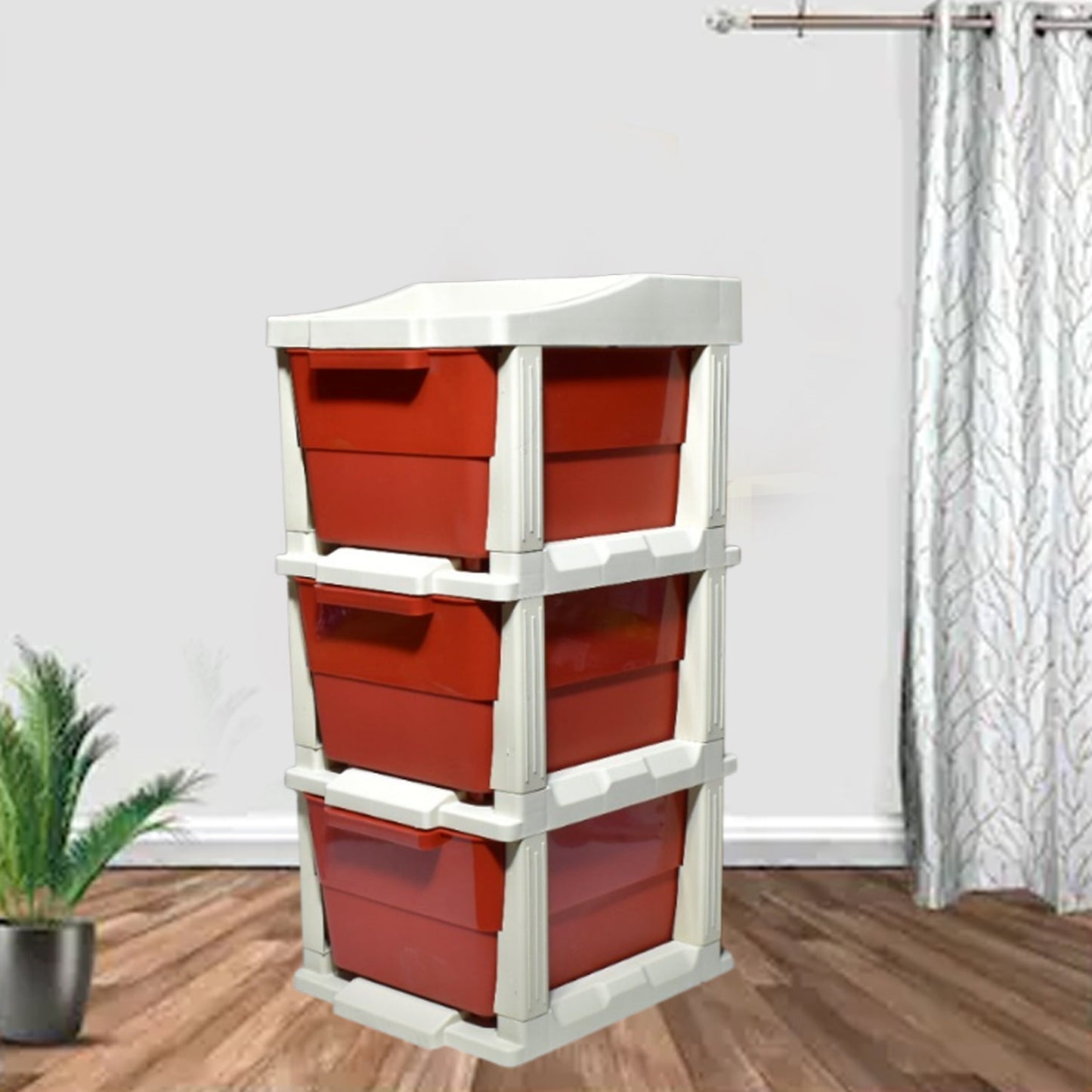 Multi-purpose Anti-slip 3 Layer Modular Drawer Storage System