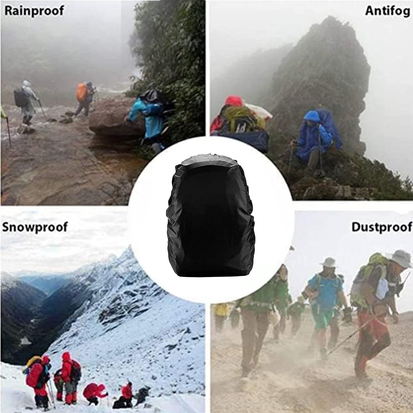 Heavy Waterproof Nylon Rain Cover dust Cover - Elastic Adjustable For Laptop Bags And Backpacks School Bag Waterproof Cover Dust Proof Backpack Laptop Bag Cover (1pc)
