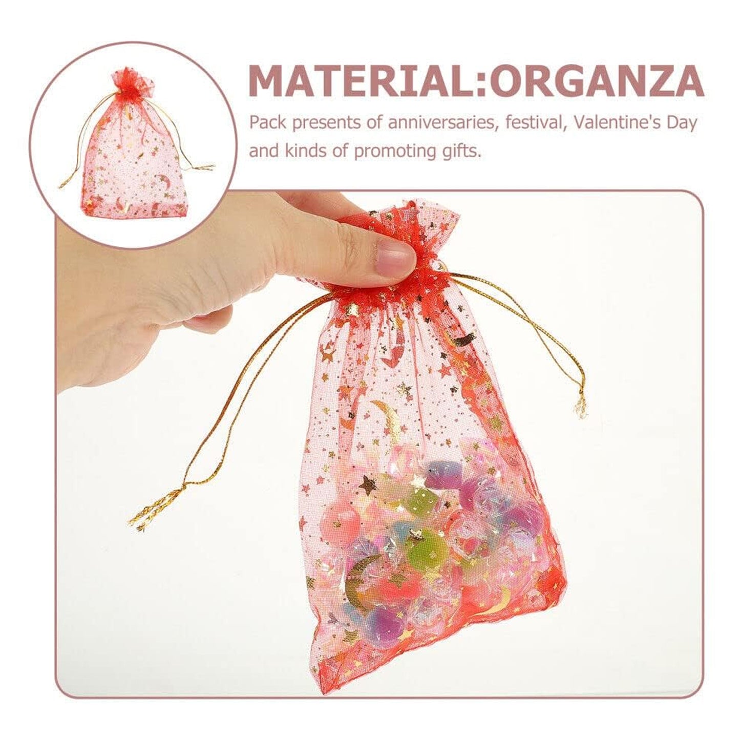Net Fabric Drawstring Pouch For Dry Fruits Packing Organza Shagun Potli Baba Wedding Party Favor Gift Bags