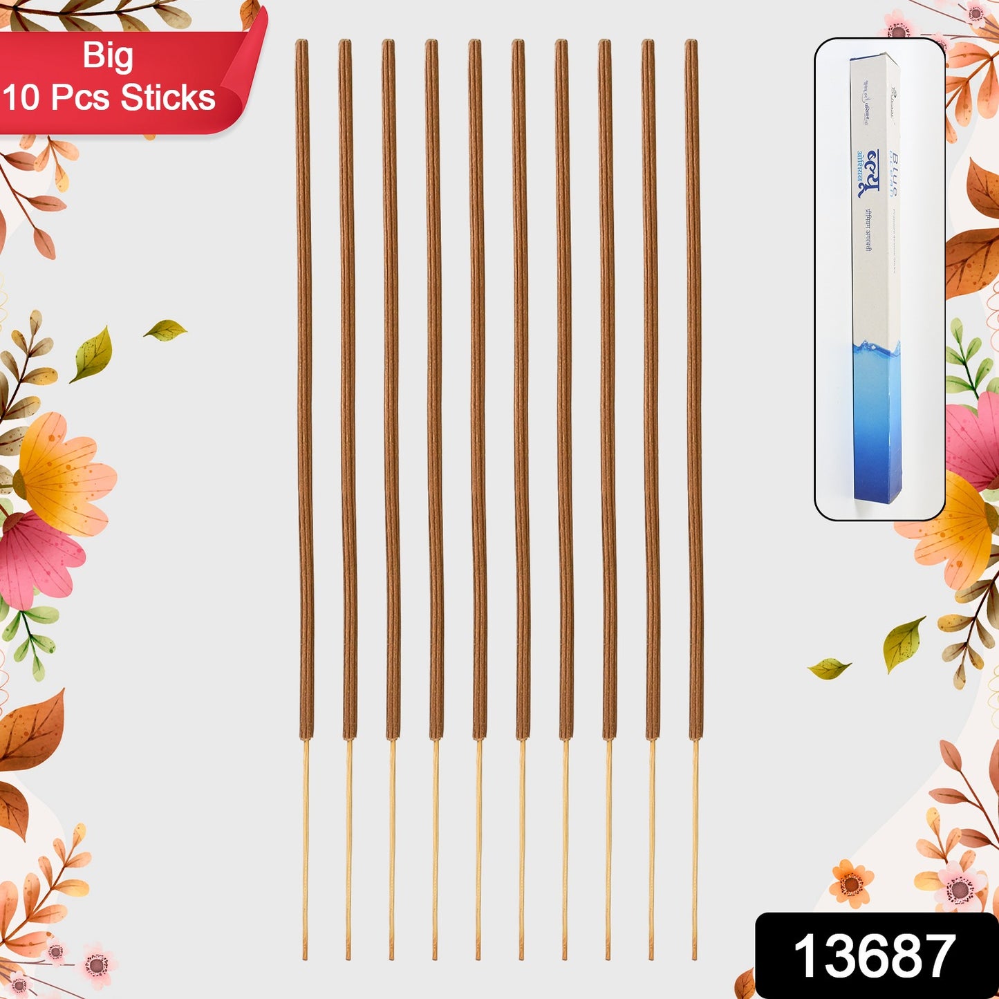 Big Blue Ocean Premium Incense Sticks Agarbatti (10 Pcs Sticks 40 Cm Stand Not Included)