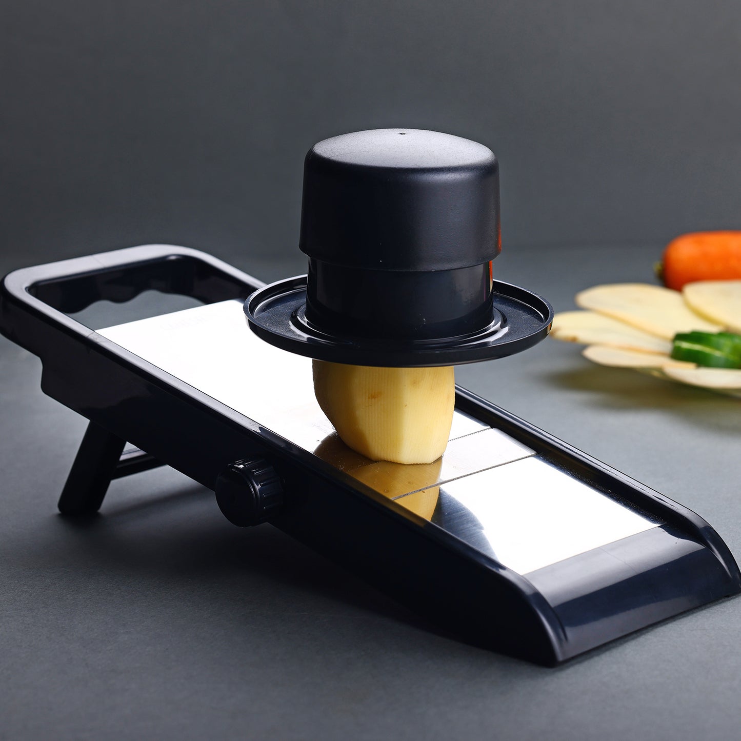 Premium Multipurpose Potato onion Slicer And Grater Potato Slicer For Chips Vegetable Slicer Machine Chips Cutter Potato Slicer For Chips Onion Slicer (Adjustable Slicer)