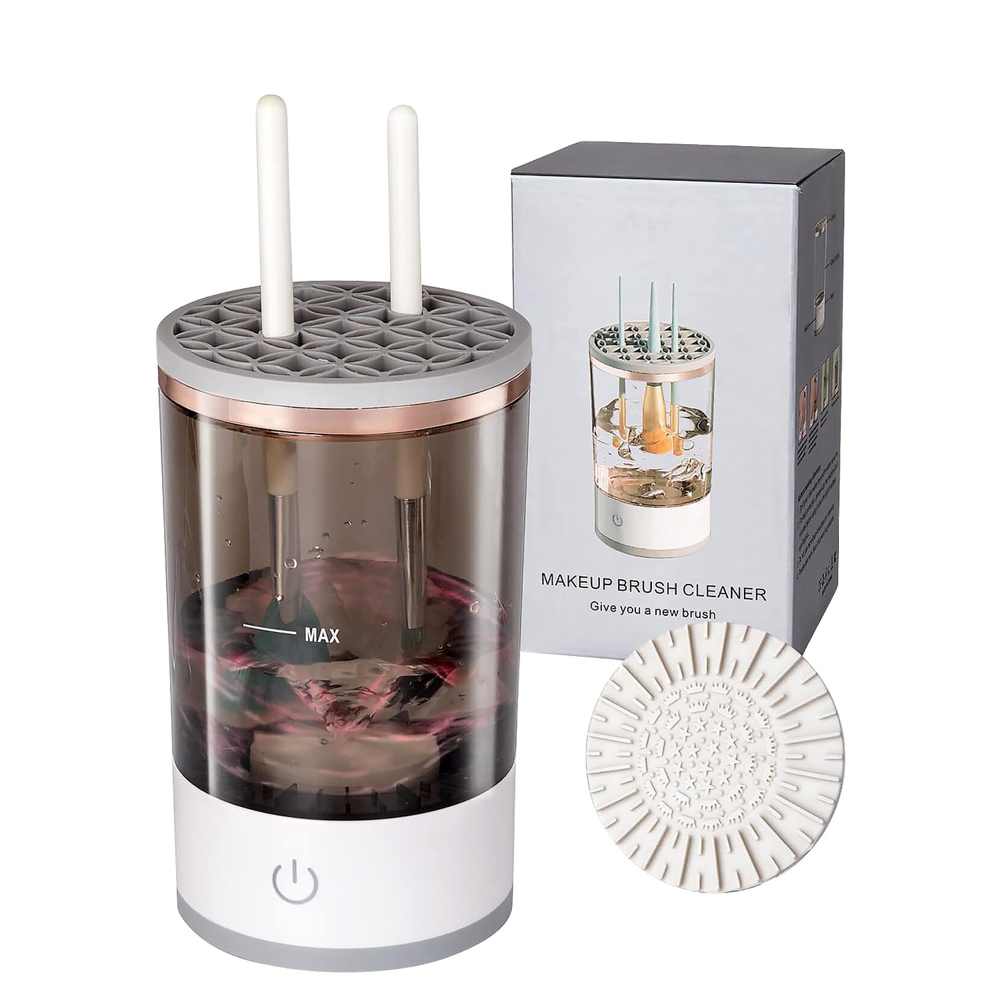 Automatic Makeup Brush Cleaner Fast Electric Brush Cleaner Hand Free Machine Super Clean Brush Washer Brushes Organizer Tool (1 Pc)