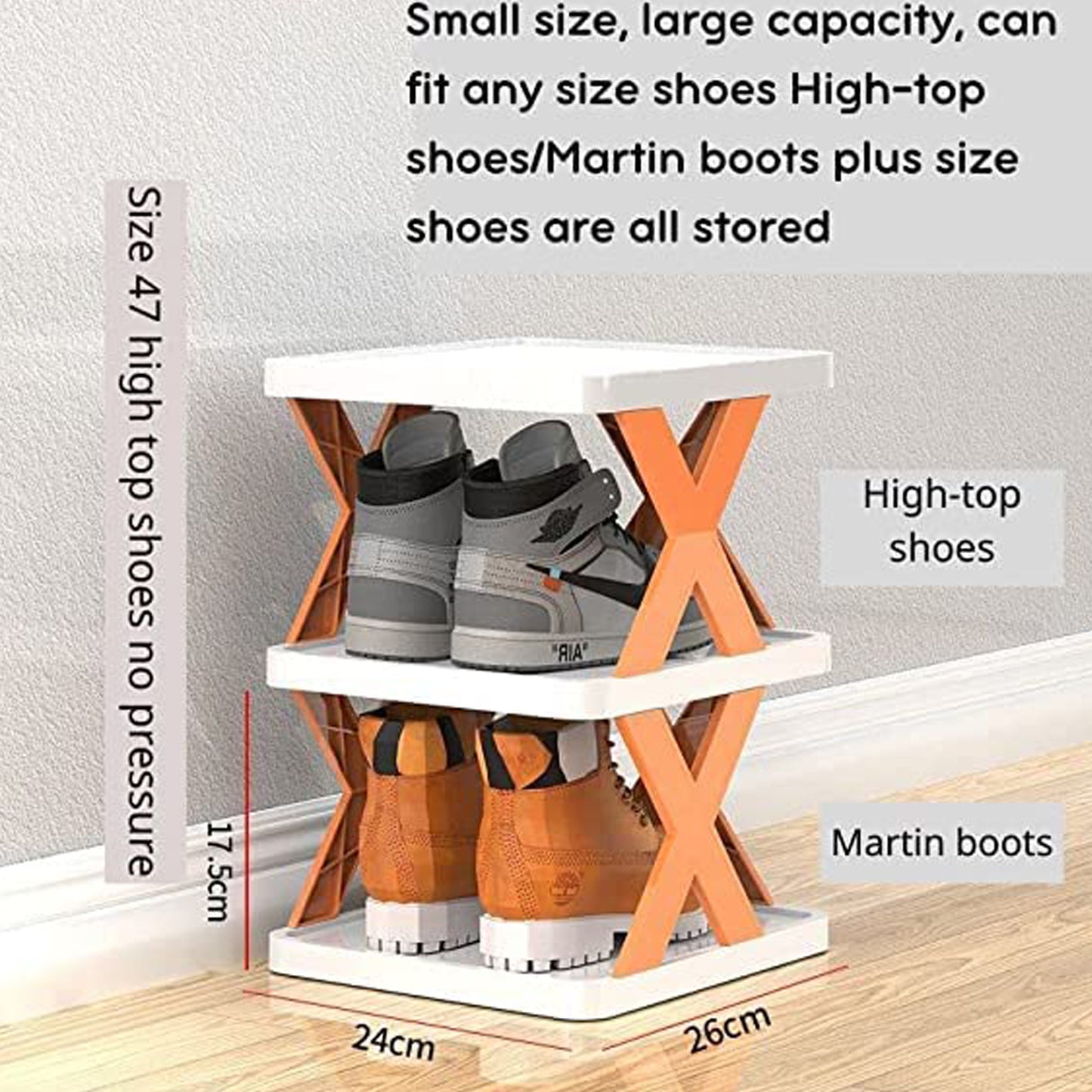 6 Layer Shoe Rack Design Lightweight Adjustable Plastic Foldable Shoe Cabinet Storage Portable Folding Space Saving Shoe Organizer Home And Office