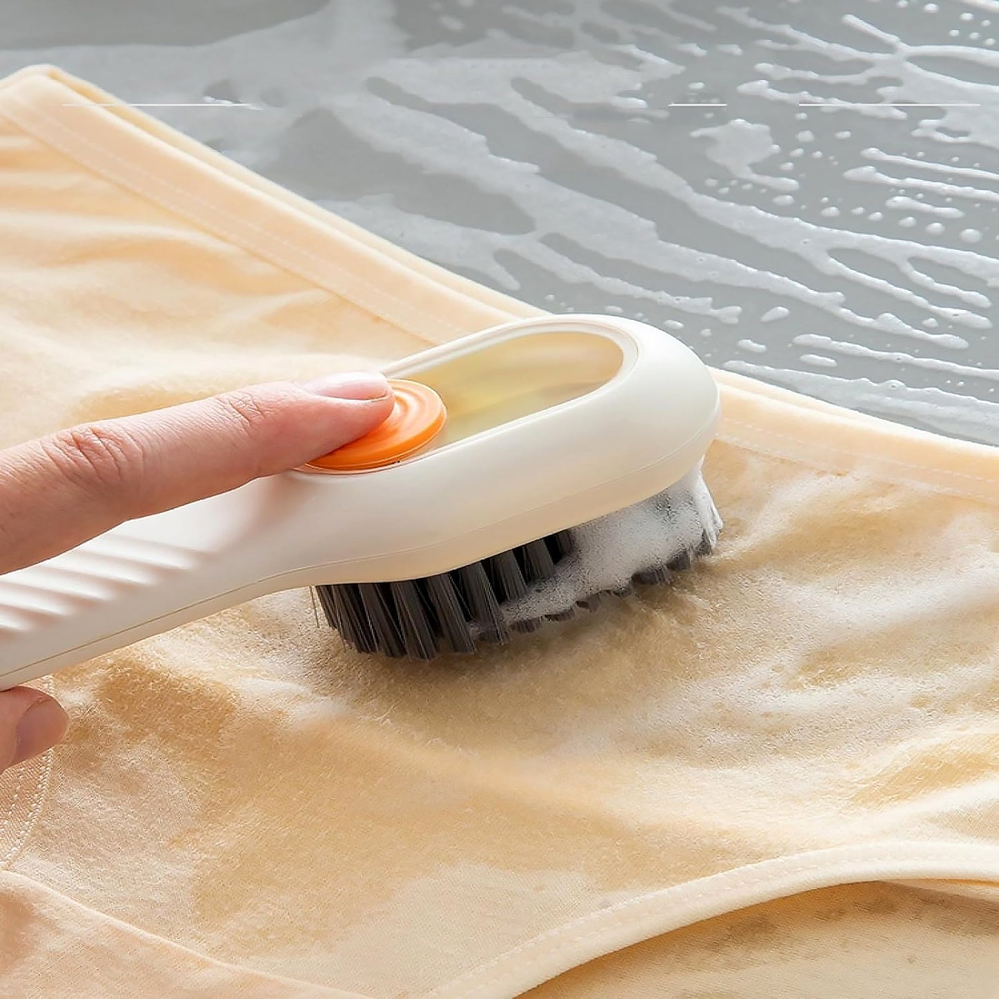 Multifunctional Scrubbing Brush With Liquid Soap Dispenser Cleaning Brush With Liquid Soap Dispenser Shoe Brush For Cleaning Cloth Cleaning Brush With Handleliquid Shoe Brush For Shoe Clothes (1 Pc)