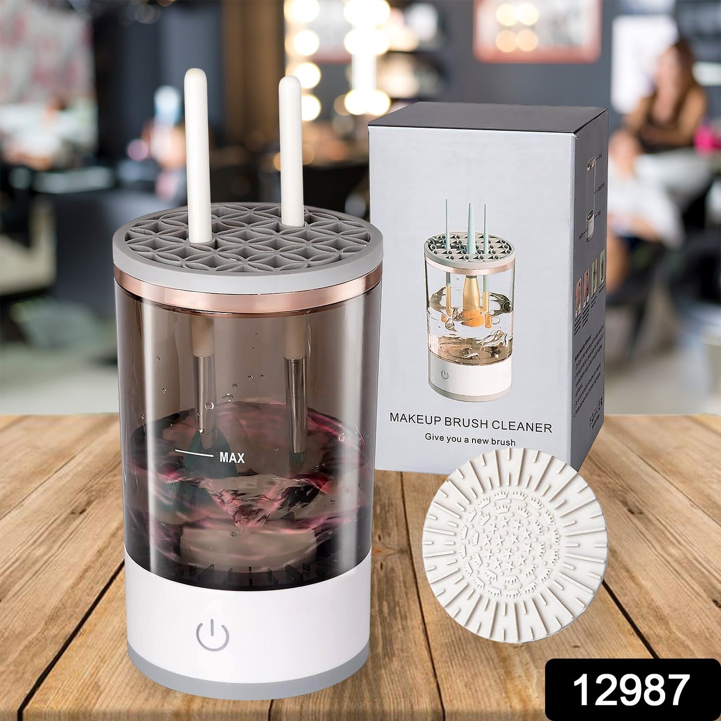 Automatic Makeup Brush Cleaner Fast Electric Brush Cleaner Hand Free Machine Super Clean Brush Washer Brushes Organizer Tool (1 Pc)