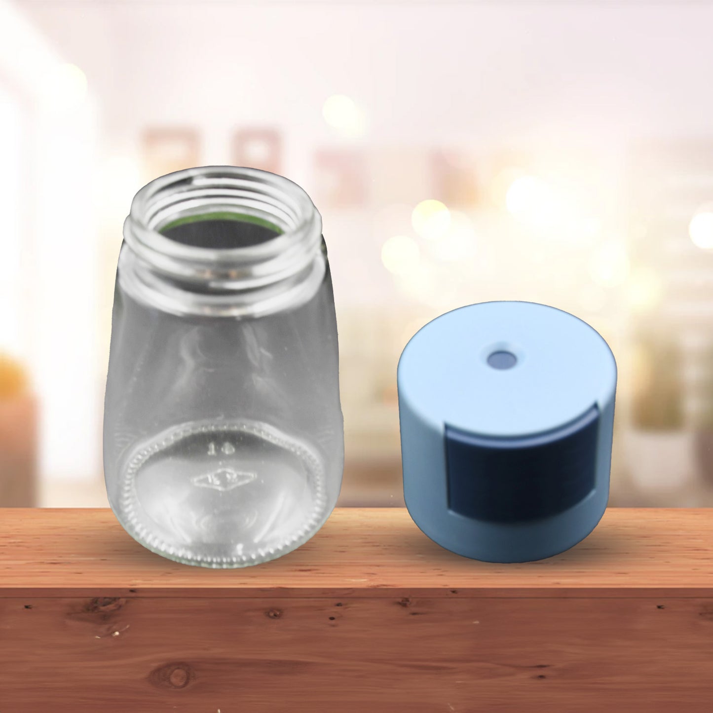 Glass Salt Bottle Salt Dispenser Glass Salt Shaker Pack Of 4 Seasoning Shaker Precise Quantitative 0.5g For Home Cooking Picnic Camping Ration Salt Shakers
