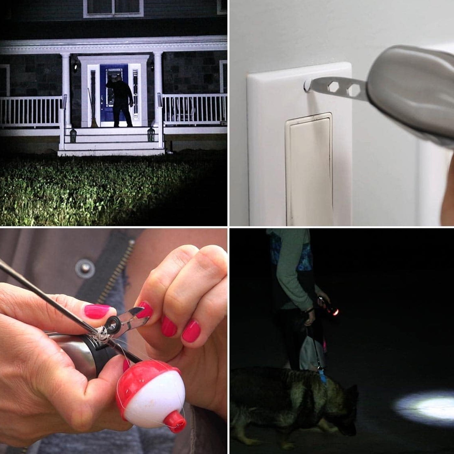Battery Operated Multi Tool Led Flashlight All In One Tool Light (1 Pc Battery Not Included)