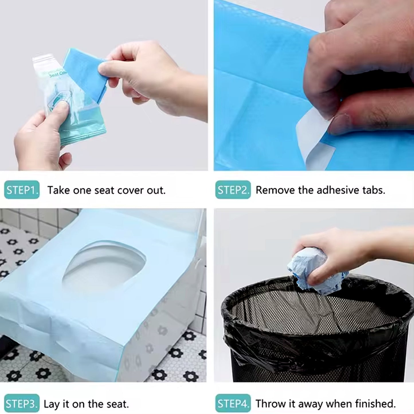 Disposable Toilet Seat Covers Waterproof Isolation Disposable Toilet Seat Cushion (10 Pcs Set)
