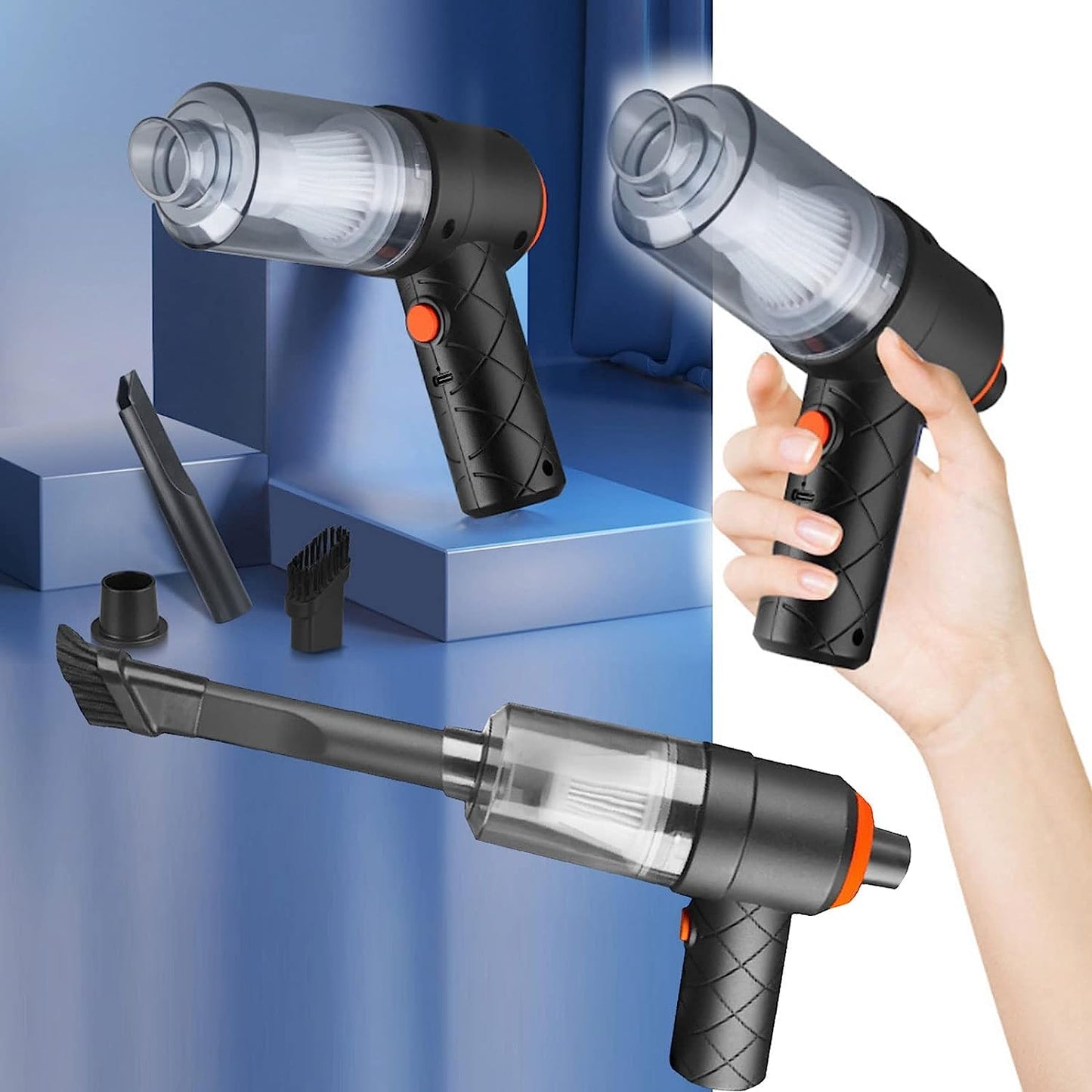 Vacuum Cleaner Dust Collection 2 In 1 Car Vacuum Cleaner High-power Handheld Wireless Vacuum Cleaner Home Car Dual-use Portable Usb Rechargeable Mini Car Vacuum For Vehicle Home And Office