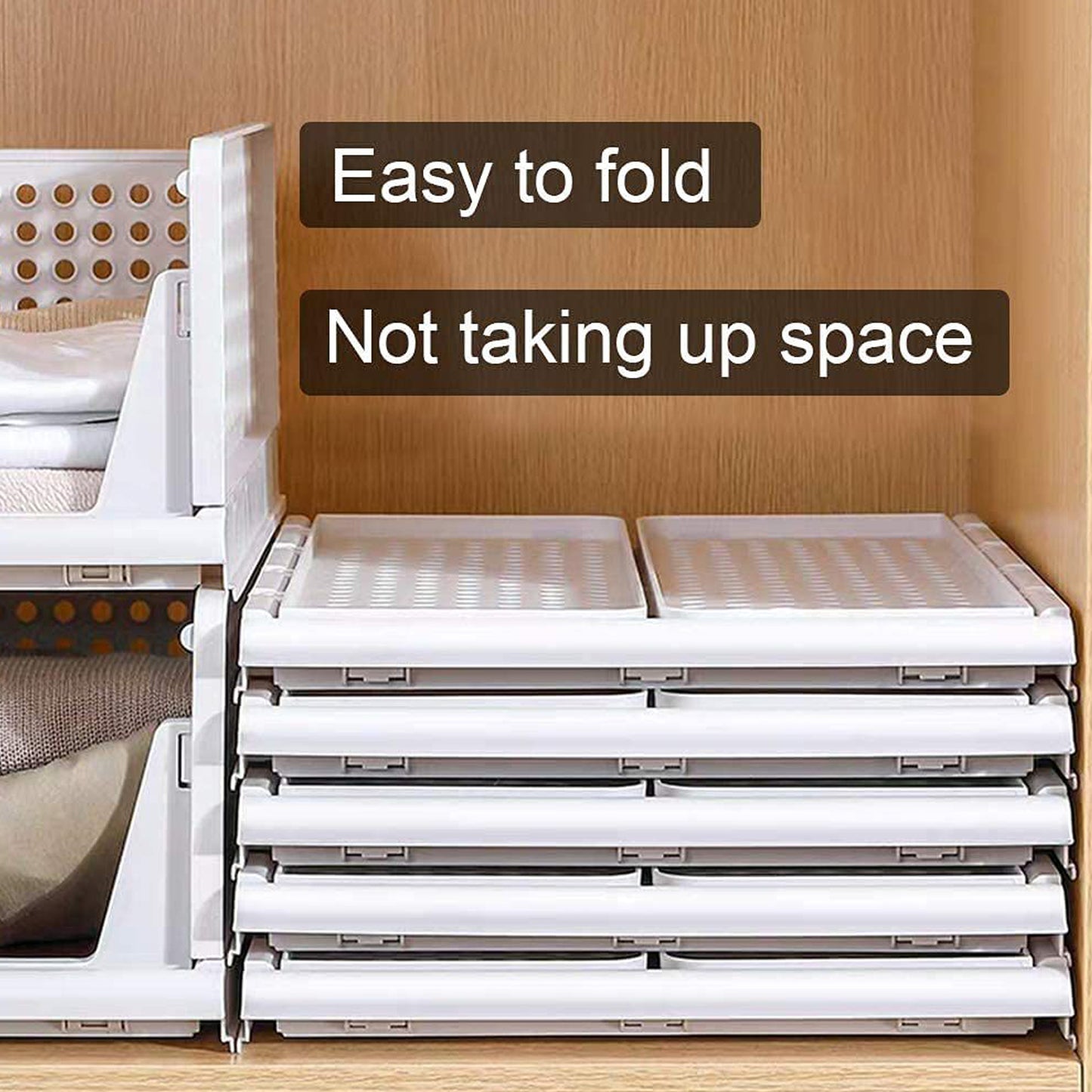 3 Layer Clothes Organizer For Wardrobe Cupboard Organizer For Clothes Foldable And Stackable Closet Organizer Drawer Organizer For Clothes Multi Purpose Plastic Drawer
