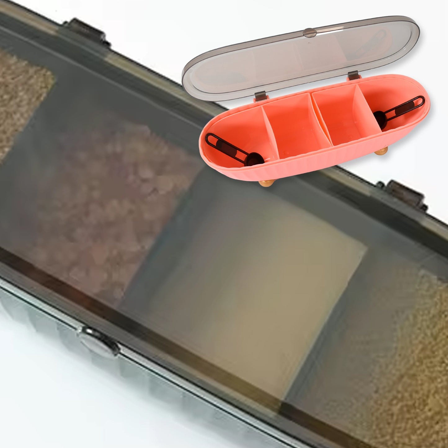 8255spice Bottle Spice Jar Durable Spice Seasoning Box Jar Food Grade Spoon Seasoning Case For Kitchen Dry Fruit Tray (1 Pc)