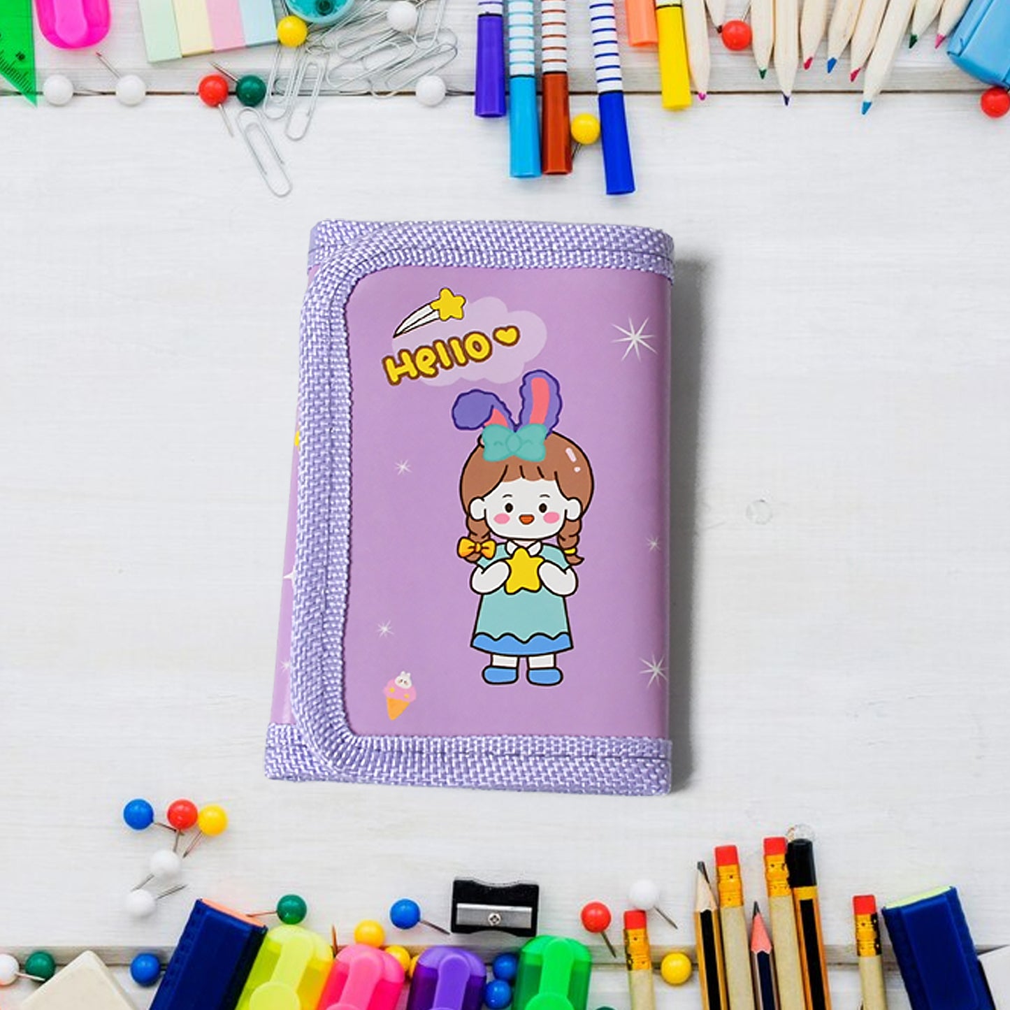 Stationery Set For Girls And Boys Kids Return Gift - 7 In 1 School Items For Kids-pencils Eraser Sharpener Pouch Pencil Extender Birthday Gift Idea Stationary Kit Set For School Kids (Pack Of 7 Pcs Set)