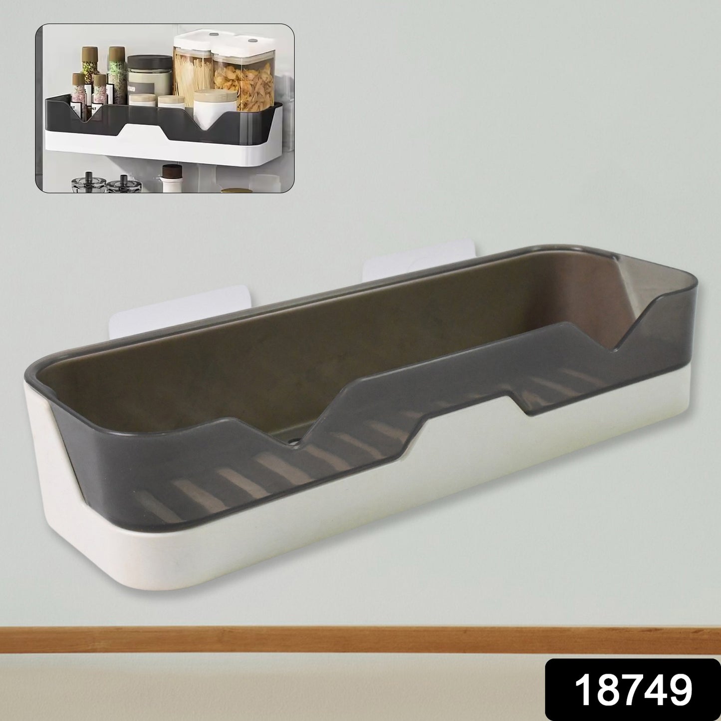 Wall Mounted Adhesive Bathroom Shower Caddy Shelf Plastic (1 Pc)