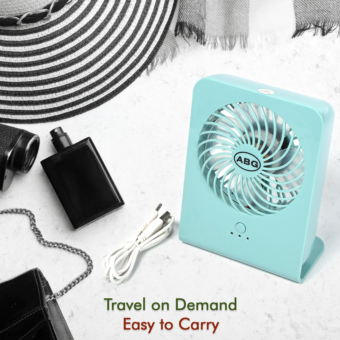 Portable Desk Fan Big Table Fan 3 Step Speed Setting Fan Personal Desk Fan Suitable For Office School Home Use (Battery Not Include)