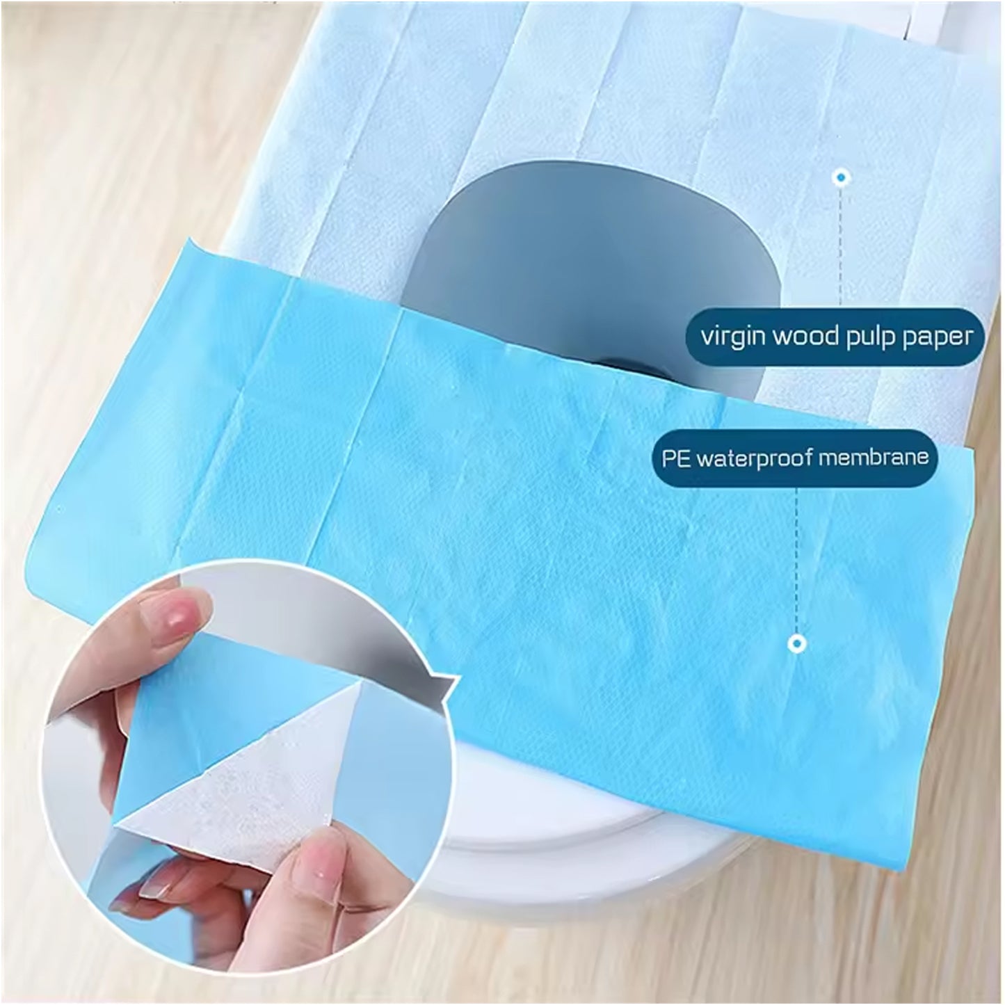 Disposable Toilet Seat Covers Waterproof Isolation Disposable Toilet Seat Cushion (10 Pcs Set)