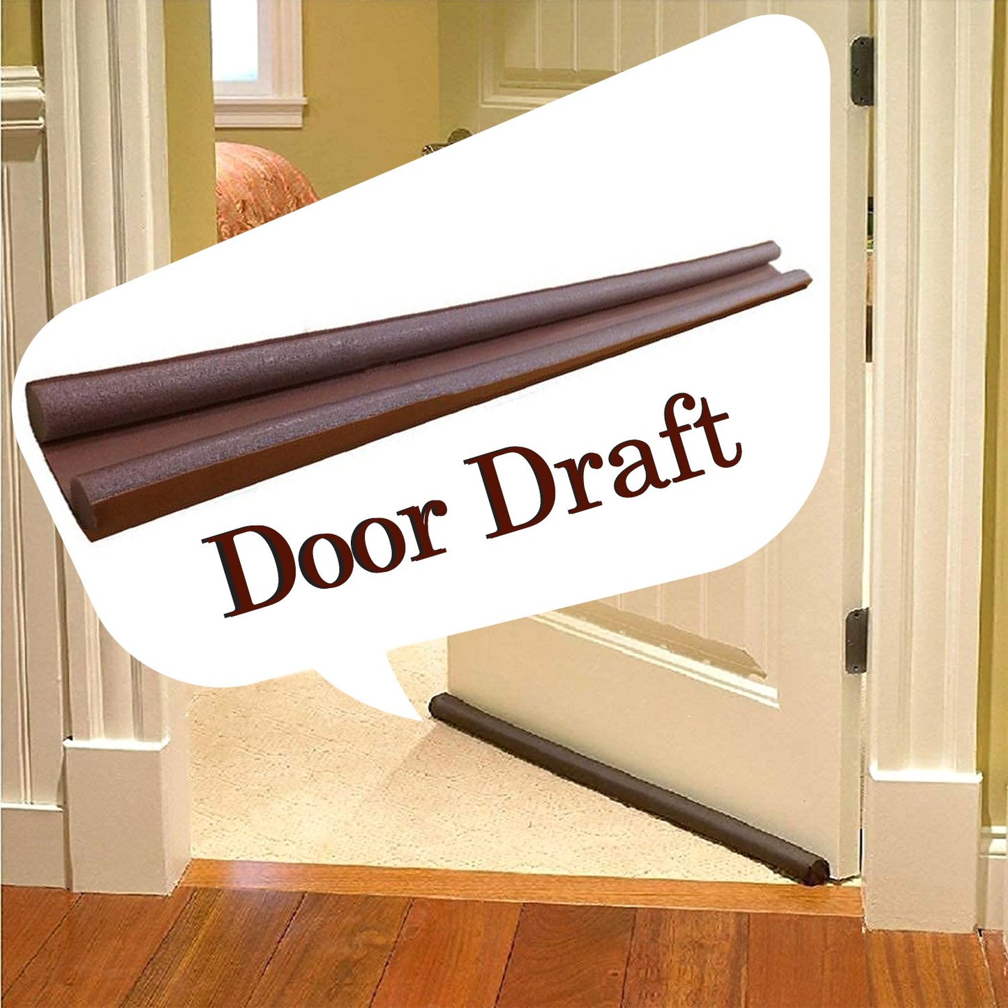 Twin Door Draft Stopper guard Protector For Doors And Windows