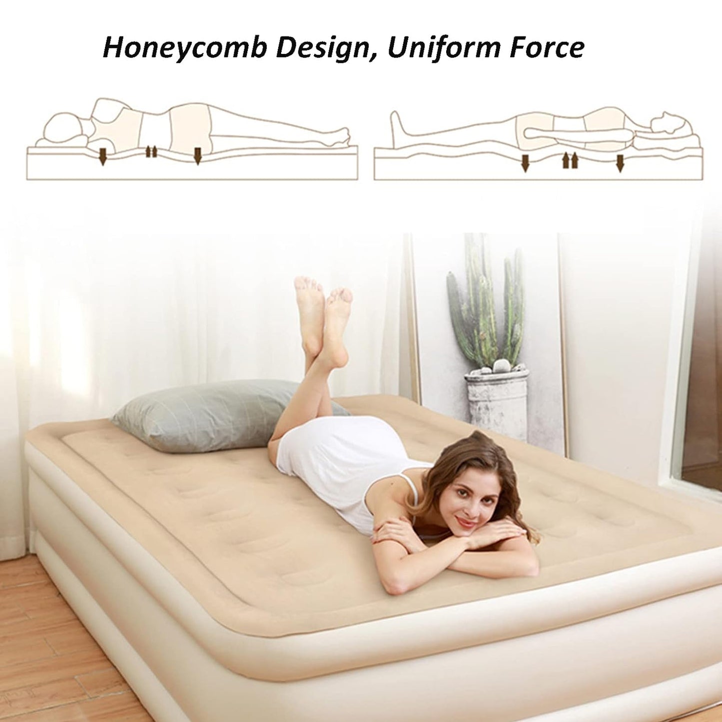 Portable Inflatable Bed Folding Lazy Bed (190x100x40 Cm 1 Pc)