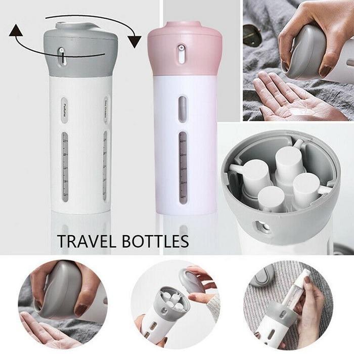 4 In 1 Travel Dispenser Bottle Set Travel Refillable Cosmetic Containers Set