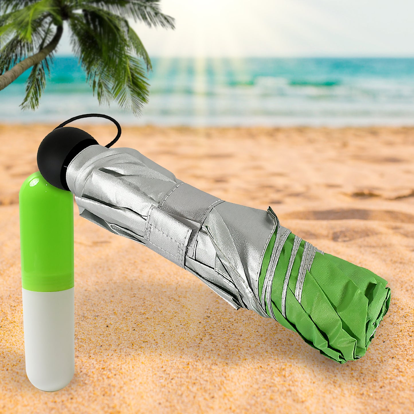 3 Fold Sun Protective Solid Foldable Outdoor Umbrella Portable Sun Uv Protection Lightweight Rain Umbrella With Umbrella Case For Girls Women Men Boys