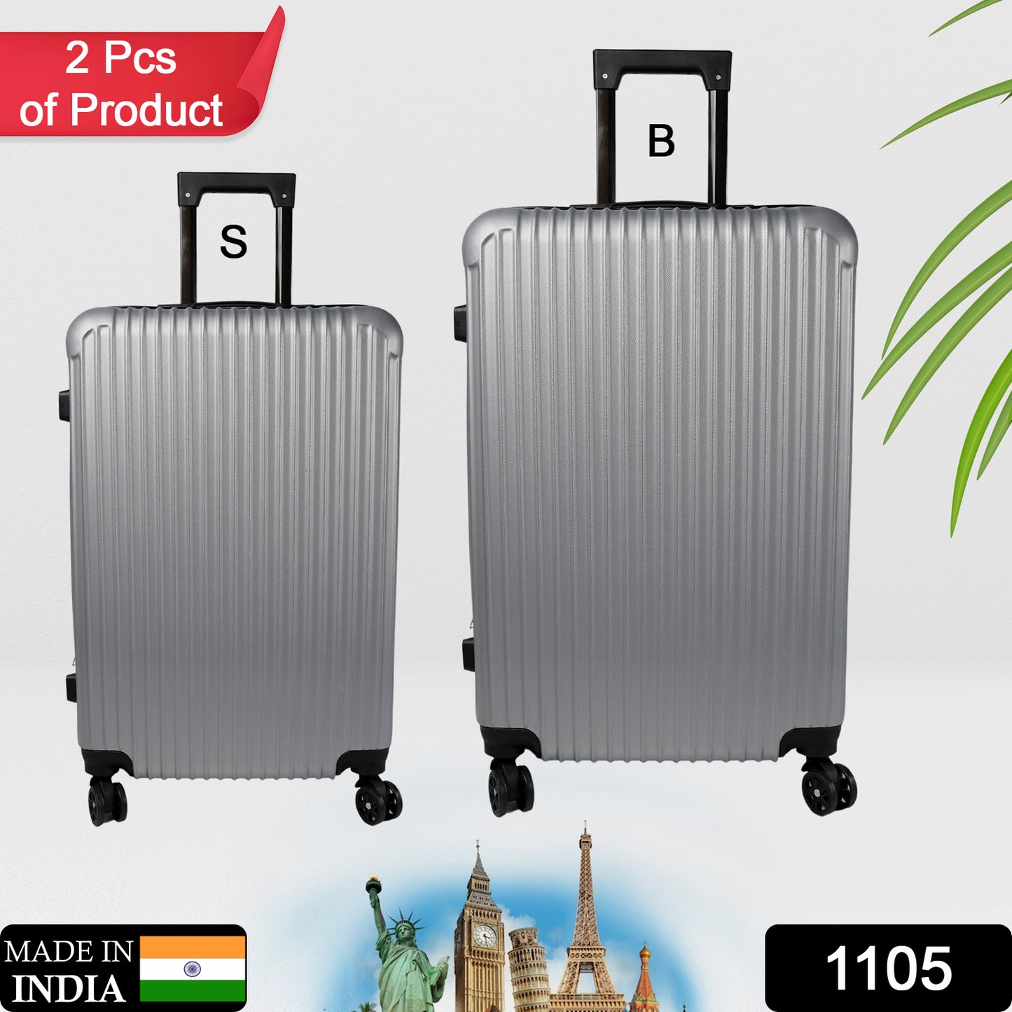 Trolley Bag Big And Small Suitcase Bag For Men Women Use Bag ( Set Of 2 )