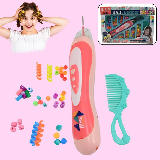 Hair Styling Clasp Clips Twisting Stringing Beads Kit For Girls Portable Hair Braider Machinehairstyle Braid Kit Diy Hair Styling Tool With Comb Rubber Button Beads And Beads