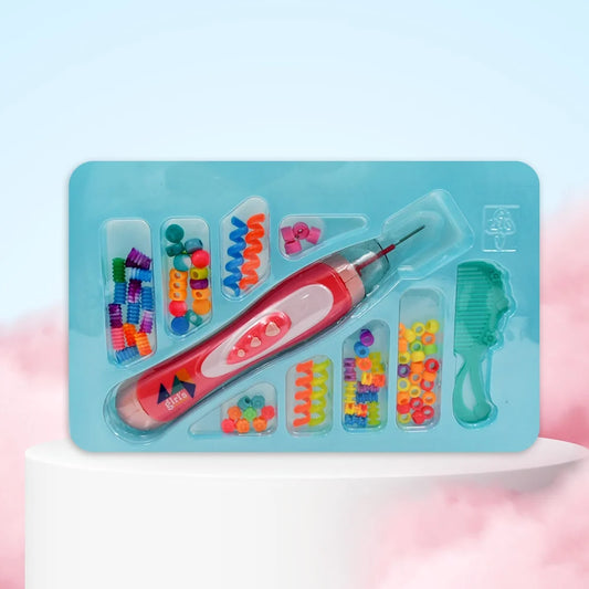 Hair Styling Clasp Clips Twisting Stringing Beads Kit For Girls Portable Hair Braider Machinehairstyle Braid Kit Diy Hair Styling Tool With Comb Rubber Button Beads And Beads