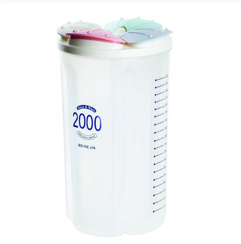 Kitchen Storage - Transparent Sealed Cansjarsstorage Box 4 Section