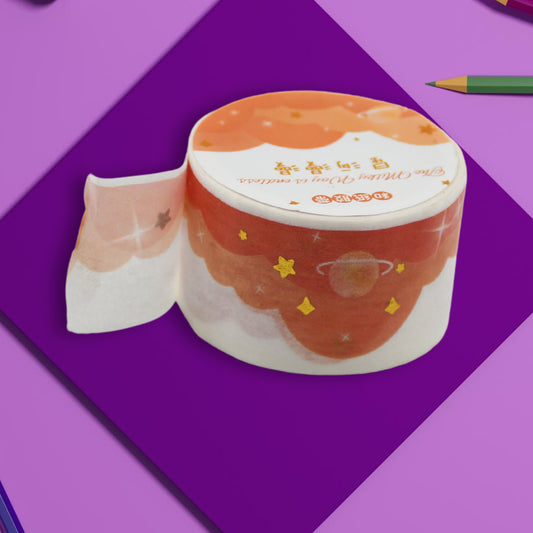 1 Roll Scrapbook Sticker Decor Wide Adhesive Tape Cute Adhesive Tape For Journaling Notebook Tapes Aesthetic Adhesive Tape Crafts Supplies Japanese Paper Account Wrapping Tape
