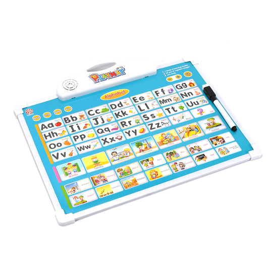 Learning Board 2in1 - Educational Pad For Kids Musical Board For Alphabet Abc Learning Toy Play Mat  Drawing With One Doodle Pen