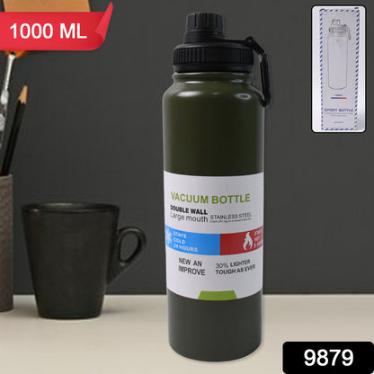 Stainless Steel Double Wall Vacuum-insulated Drink Water Bottle (1000 Ml  Mix Color)