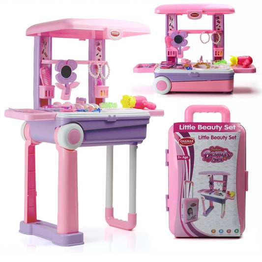 Big Beauty Set Suitcase On Wheel The Ultimate Beauty Set On Wheels For Girls Makeup Kit Is Easy To Clean  Use Portable Beauty Set With 25 Pieces For 3 Years Bis Approved. (Beauty Set Trolley)