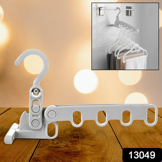 5holes Foldable Clothes Hanger Travel Clothes Hanger Multifunctional Clothes Hanger Space-saving Wall Holder Clothes Rack Robust Clothes Hanger For Travel Indoors.