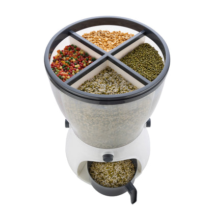 4in1 Rice Dispenser Grain Storage Container Household Cereal Dispenser