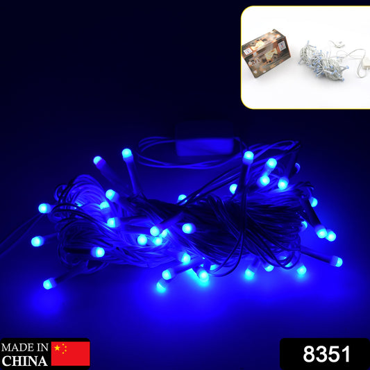 9mtr Home Decoration Diwali  Wedding Led Christmas String Light Indoor And Outdoor Light Festival Decoration Led String Light One Color Light ( 9 Mtr Blue Color)