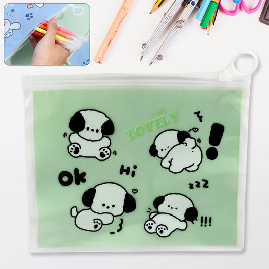 Reusable Multipurpose Pouch Pen Pencil Stationary Case Travel Boys  Girls Pouch With Zip For Travel School Stationary (1 Pc)