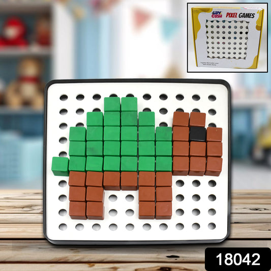 Pixel Cubes Toy For Children Early Education Pixel Game Educational Board Games Board Birthday Gift For Kids Learning Math Toy Brain Games Math Puzzle (Approx 180 Cubes With Pixel Board  Book)