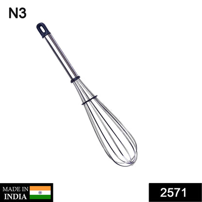 Stainless Steel Wire Whisk balloon Whisk egg Frother Milk  Egg Beater (10 Inch)