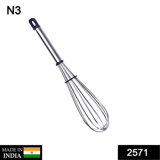 Stainless Steel Wire Whisk balloon Whisk egg Frother Milk  Egg Beater (10 Inch)