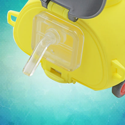 Cute Plastic Bug Shape Water Bottle With Adjustable Shoulder Strap 4 Wheel   Straw Portable Drinking Cup Water Bottle For Kids  Water Bottle  Return Gift For Kids  Water Bottle With Straw  School Kinds Water Bottle (1 Pc)