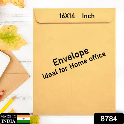 Kraft Envelopes 16 X 14 Inch Brown Envelopes Envelopes Card Envelopes Kraft Paper Envelopes Invitation Envelopes Postcard Envelopes Quick Self Seal Stationery For General Office (1 Pc )