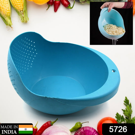 Plastic Rice Bowl  Food Strainer Thick Drain Basket For Rice Vegetable  Fruit Strainer Colander Fruit Basket Pasta Strainer Washing Bowl (1 Pc )