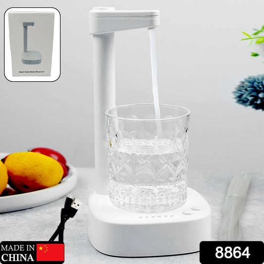 Usb Charging Desktop Water Bottle Dispenser Intelligent Desktop Water Pump With Small Pipe One Button Operation Smart Table Bedside Water Dispenser Desk Water Dispenser For Home Office Outdoor Camping